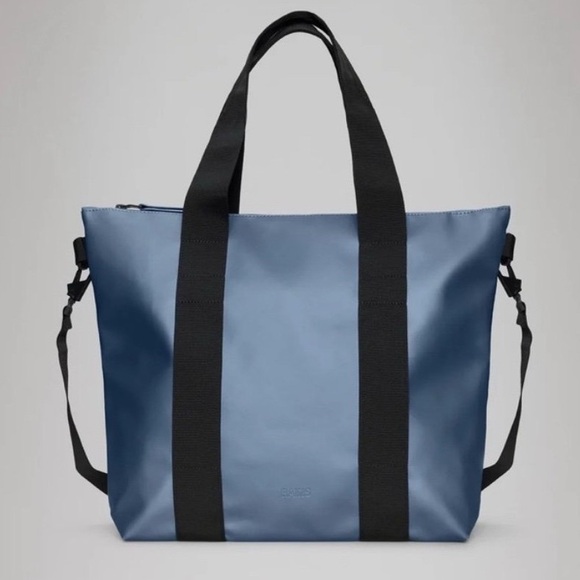 Rains Mini W3 Tote Bag Light Blue NWT - Picture 1 of 11